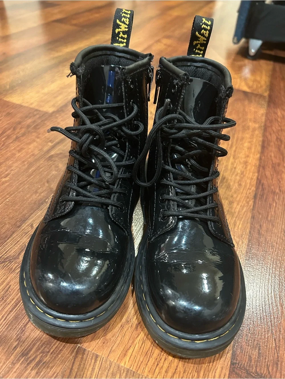 Dr Martens Toddlers 1460 Patent Leather Lace up Boots Size 13
